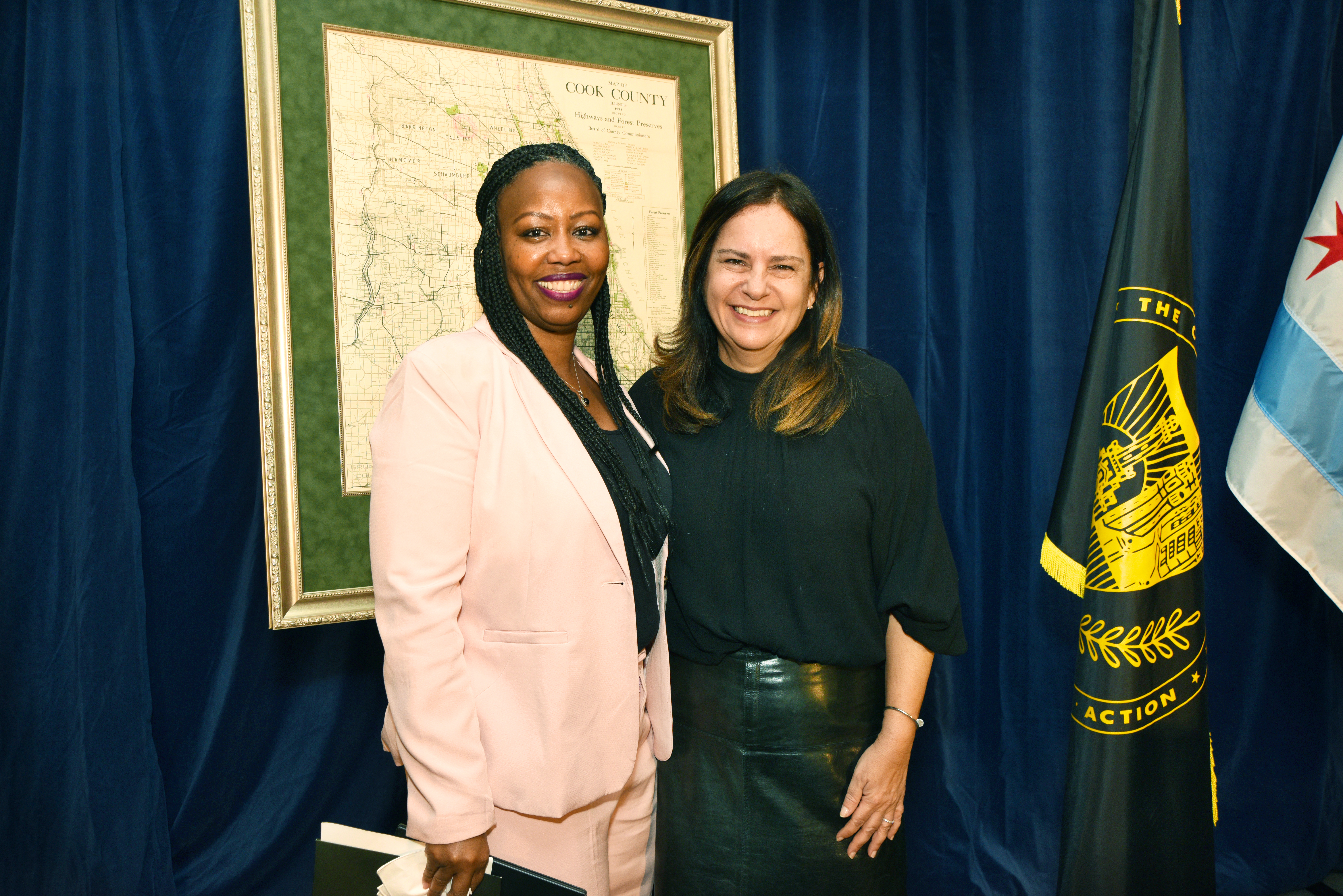 Motorola Solutions Senior Vice President Cynthia Yazdi and Cook County Chief of Staff Lanetta Haynes Turner