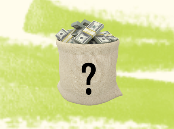 Money bag with a question mark